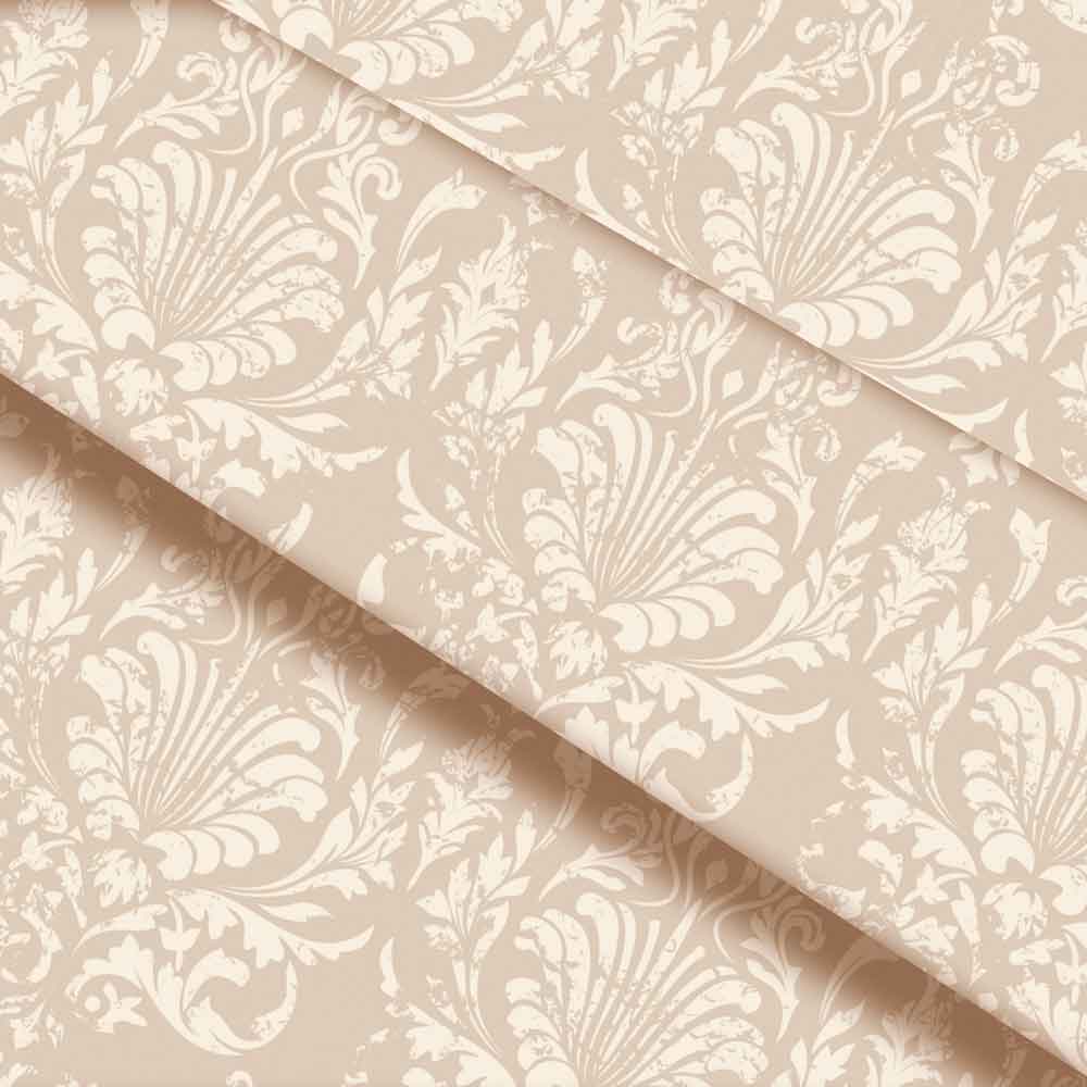 پارچه ساتن طرحدار عرض 240 مارگو کرم